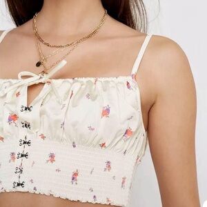 Urban Outfitters Out From Under Esmeralda Floral Smocked Cami Tank Top Coquette